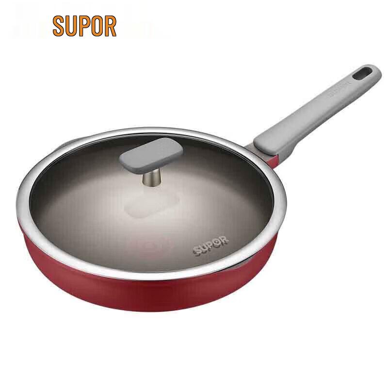 SUPOR 28cm Non-stick Wok with Lid