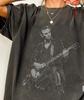 Abraham Lincoln Playing Guitar Vintage Chacoal Color Shirt AN70694