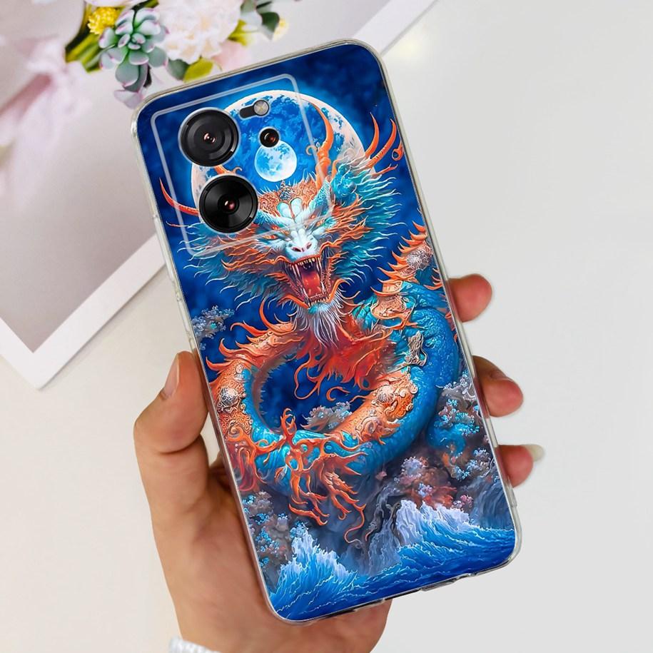 For Xiaomi 13T Pro Case Fashion Flowers Shockproof Soft Silicon Protector Clear Coque For Xiaomi 13T Phone Cases Mi 13TPro Funda