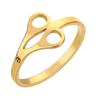 Kinitial Stainless Steel Scissors Egypt Eye of Ra Ghost Bee Gun Finger Knuckle Ring Women Wedding Party Jewelry Birthday Gift