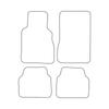 [BLM]ME040 red - Set of velour floor mats to fit Mercedes E-klass W123 1975-1986 - red trim