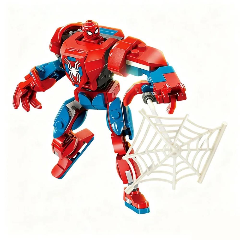 Heiß Superhelden Actionfigur Baustein Spiderman Miles Iron Man War Machine MOC Zusammenbau Baustein Spielzeugmodell für Kinder