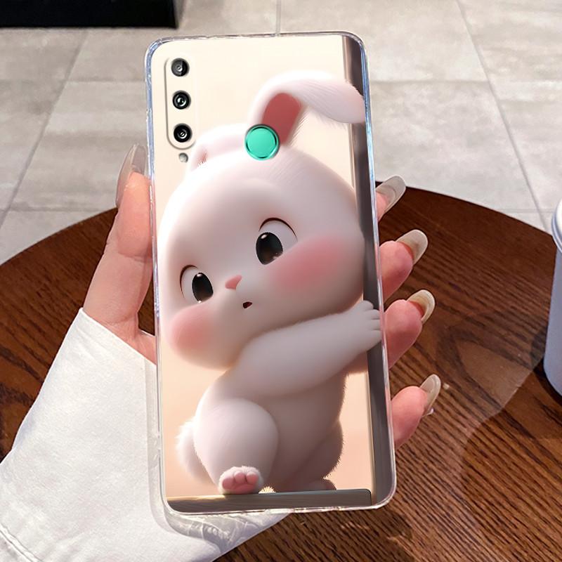 Jelly Casing For Huawei Y7P 2020/P40 lite E/Honor 9C/Y8P 2020/P Smart S Clear Silicone Soft TPU Cover Cute Cat Protective Case