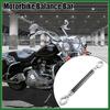 Motoforti Universal 22mm Aluminum Alloy Carbon Fiber Pattern Silver Tone Motorcycle Balance Bar Crossbar Handlebar Adjustable Motorbike Accessories