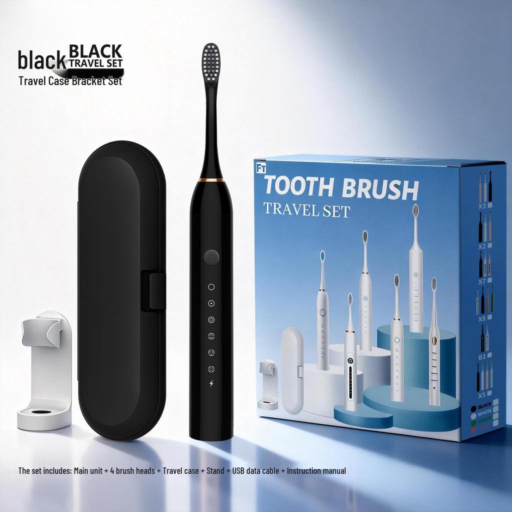 Enhanced Rechargeable Electric Toothbrush: Six-Speed Adult Couple Set with Travel-Friendly Soft Bristle Design