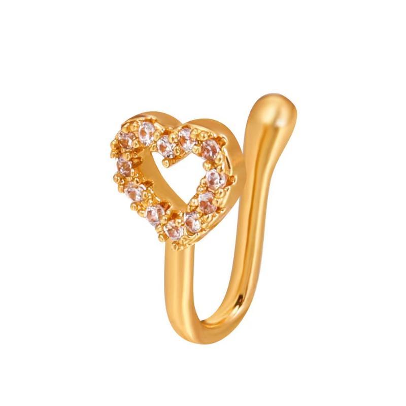 1Pc Non-Piercing Women And Girls Fake Nose Cuff Clip-On Nose Ring Nose Ring Cuffs