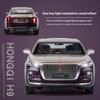 1/24 Scale HONGQI H9 SUV Alloy Car Diecast Model Sound & Light Pull Back Toy Coffee Shop Decorations Collect Ornament Children Present