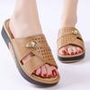 Women's Summer New Open Toe Flat Sole Slippers Thick Sole Non Slip Lightweight Home Slippers Outdoor Waterproof Slippers Sandals