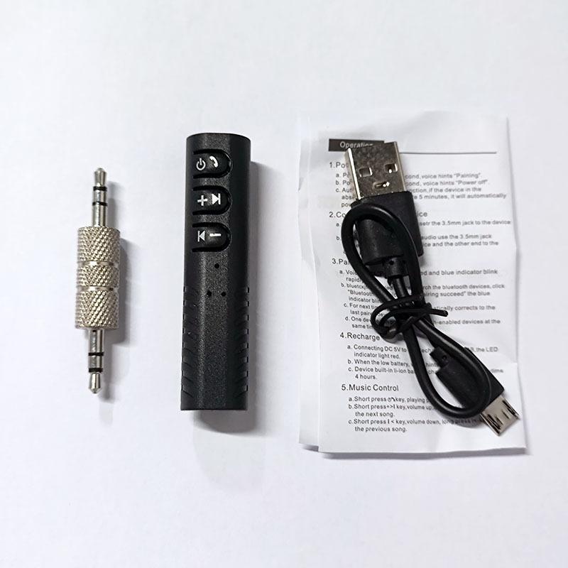 Lavalier 3.5mm Bluetooth Adapter Car Bluetooth Hands-Free Audio Receiver 450 Wireless Car Receiver