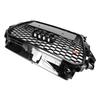 RS3 Style Front Hood Henycomb Bumper Grille Grill Fit A3 S3 2013-2016 Black