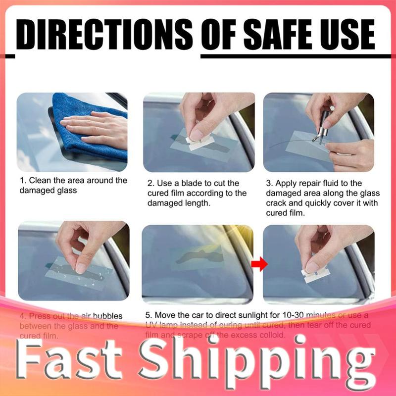 Auto Glass Crack Repair Tool Wear Resist Crack Scratch Repair Kit Windshield Crack Repair Kit for Chips Cracks Star-Shaped Crack