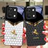 Honeycomb Horse For OnePlus Nord 3 5 6T 7 Pro 8 12 10T Reno8 Lite 5G 10R Nord N30 Hard Shell Tempered Glass Phone Case Black