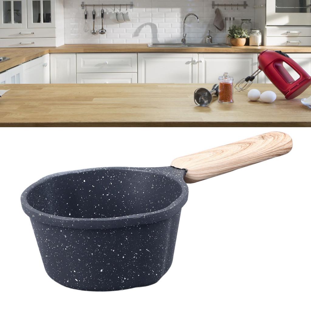 Kitchen Sauce Pan Prevents Stick Deepening Height   Stone Sauce Pot with Pour Spouts for Pouring Oil Milk Heating Frying