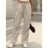 Women's Casual Cargo Pants with Multiple Pockets & Adjustable Drawstring Waist -  Leisure Outing Trousers, Fashion Cargo Pants,Nontransparent Fabric