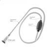 Large Fish Tank Siphon Water Changer Gravel Cleaner Vacuum Debris Suction Tool with Long Extension Tube