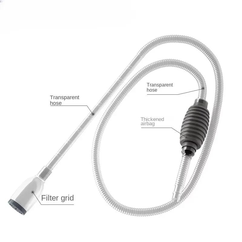 Large Fish Tank Siphon Water Changer Gravel Cleaner Vacuum Debris Suction Tool with Long Extension Tube