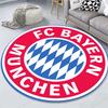 FC Bayern Monachium Niebieski Wzór Diamentowy Okrągły Dywanik Podłogowy Bundesliga Piłka Nożna Okrągły Dywanik Podłogowy Krzesło Gamingowe Salon Sypialnia Dekoracja Domu Mata