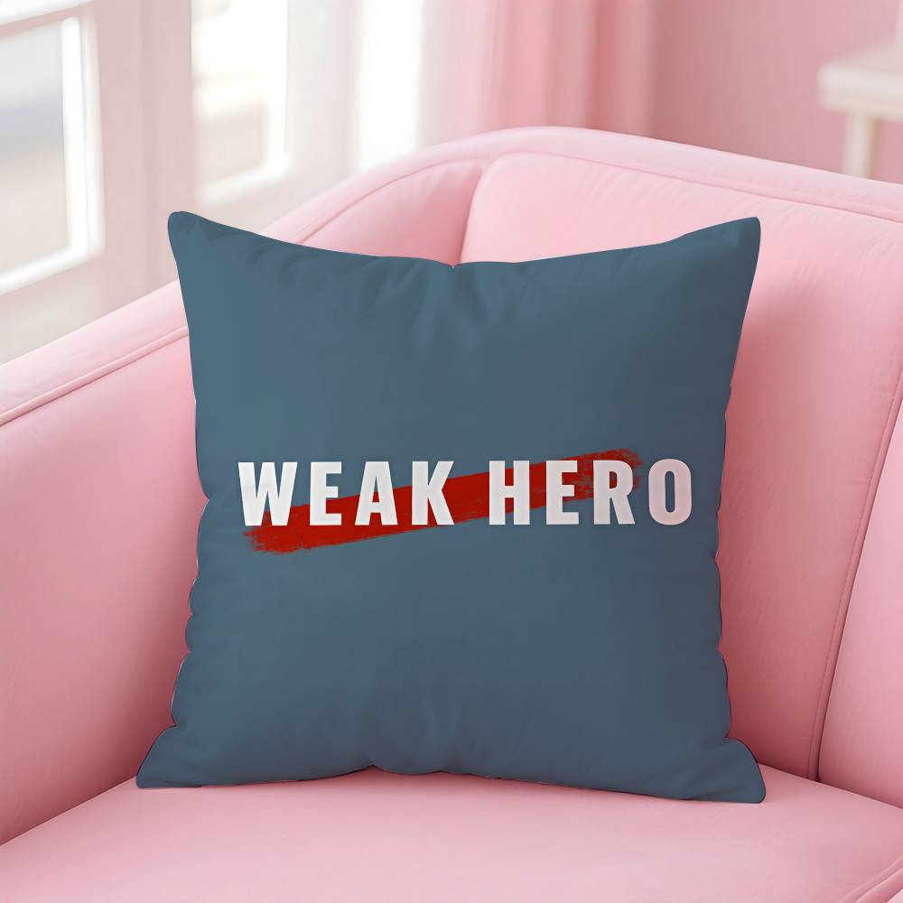 Hot Movie W-Weak Hero Class 1 Pillow Case Anti-Dustmite Pillowcase Invisible Zipper Silky Short Plush Sofa Cushion Cover