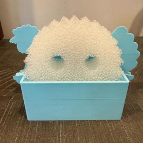Chicken Sponge Holder for Kitchen Sink 3D Printed Hen Shaped Sponge Caddy Sink Organizer with Draining Hole for Bathroom Kitchen