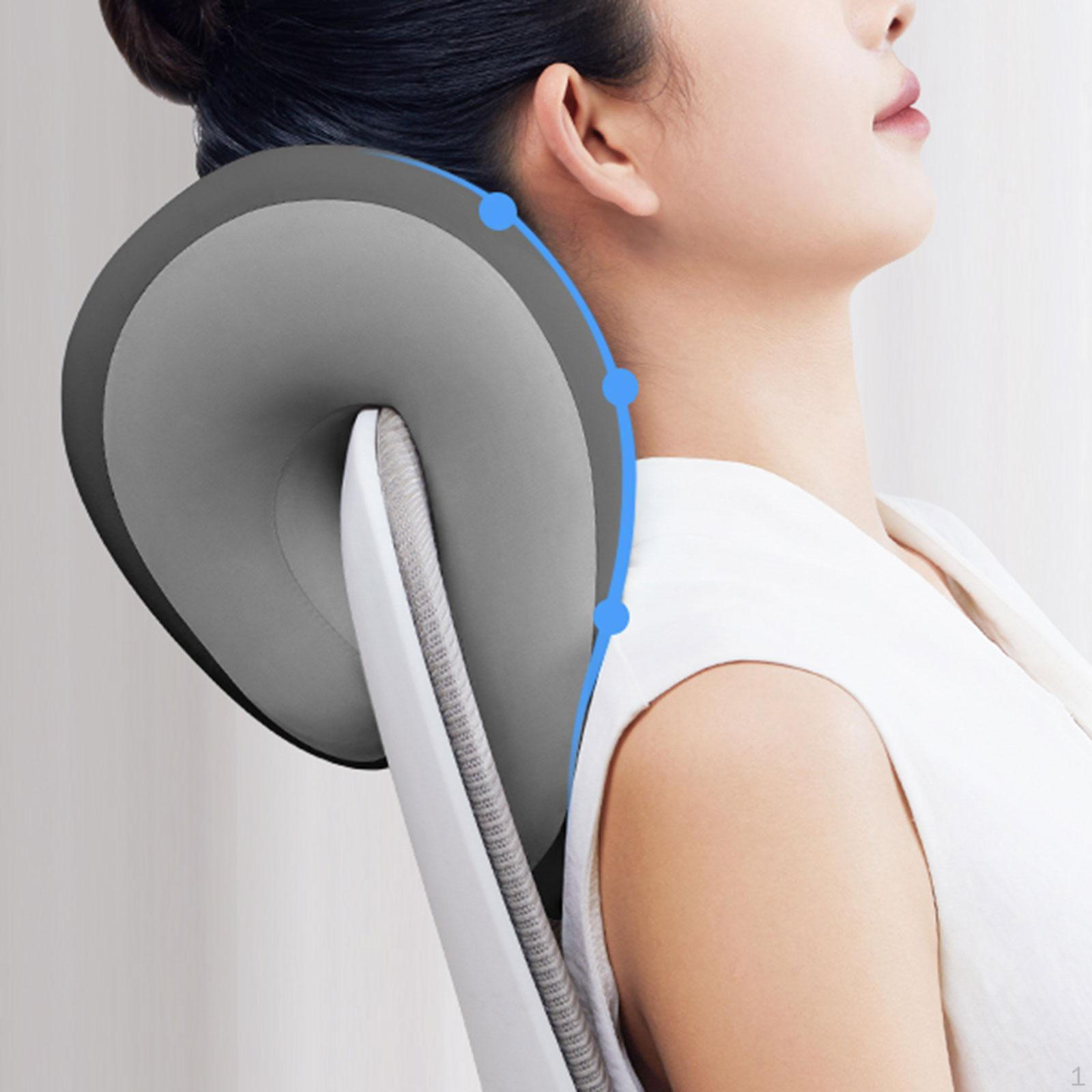 Подушка для офисного кресла с поддержкой шеи для сна моющаяся удобная съемная легкая с Double Gray 2473₽