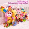 Baby Hanging Rattles Soft Toy Multifunctional Sensory Cartoon Animal Wind Chime Plush Toy Baby Stroller and Bed Baby Toy Gifts