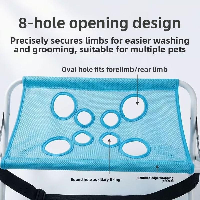 Foldable Pet Bath Stand Hands‑Anti‑Escape Grooming Hammock Dog Washing Care