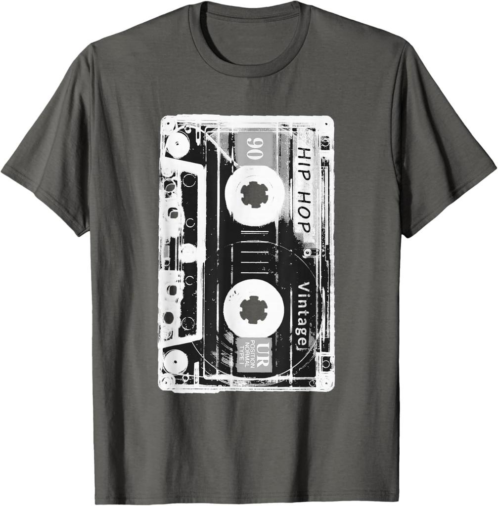 Vintage Cassette Tape Hip Hop Music 80s 90s Retro Distressed T-Shirt