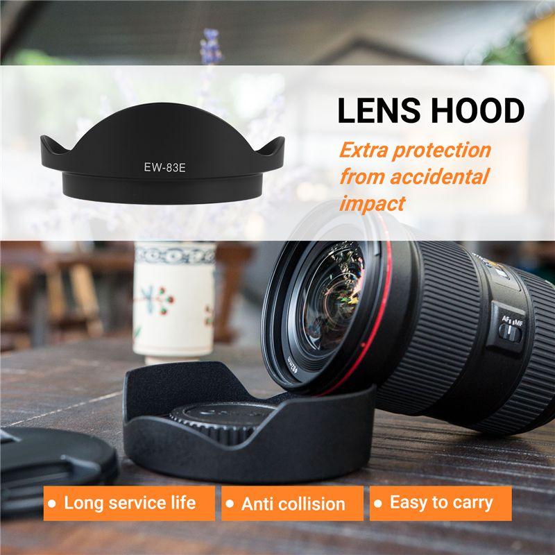 A75Q-Replacement Digital Lens Hood EW-83E For Canon 16-35Mm, 20-35Mm, 17-35Mm, 17-40Mm And 10-22Mm Lenses