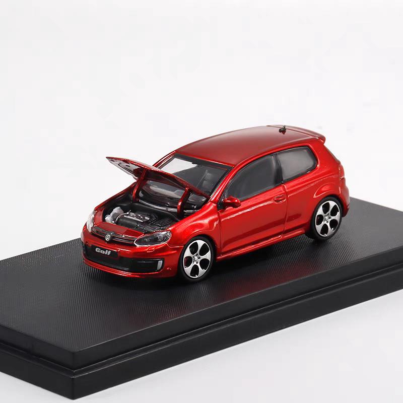 RUNTB1 Maxwell 1:64 VW Golf R GTI MK6 6th Gen Show Edition Fin Diecast Alloy Model Car High Simulation Collectible Vehicle Perfect Gift