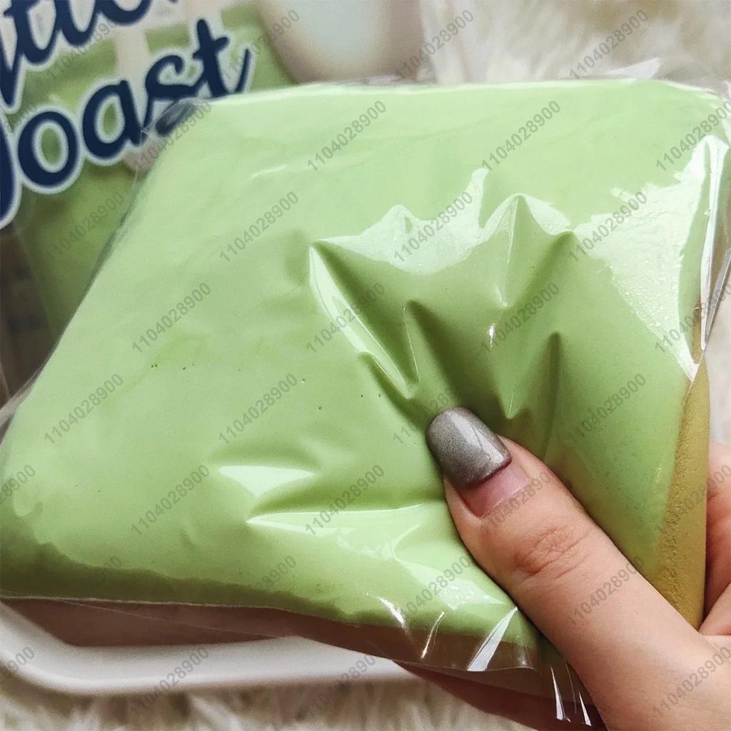 Sticky Toast Squishy Slow Rising Marshmallow Mint Chocolate Bread Soft Tender Squeeze Toy Stress Relief Hand Relaxing Toy