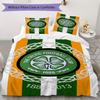 Celtic Football Club Muster Bettwäsche, Steppbett Set Bettbezug Kissenbezug Zuhause Geburtstagsgeschenk(1 Bettbezug + 2 Kissenbezüge, ohne Füllung)_lx