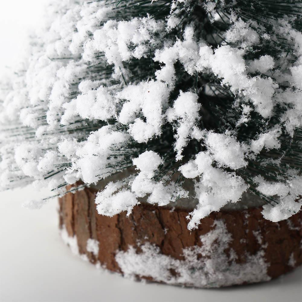 Tower Shaped Flocked Cedar Tree Stable Mini Christmas Tree Mini Snow Pine Tree  Hotel