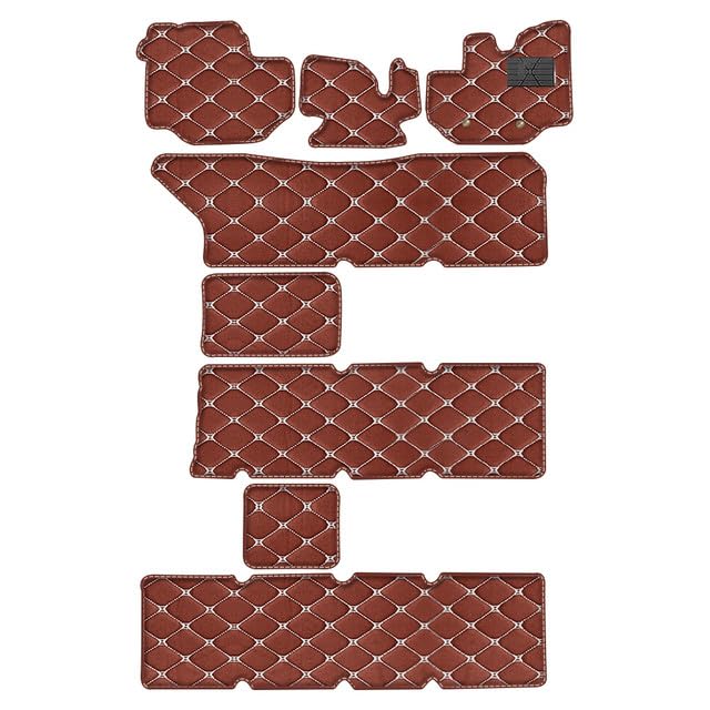 MaiKZ Floor Mat, Suitable for Toyota Hiace Station Wagon 2004-2022 Exclusive Mat, PU Leather