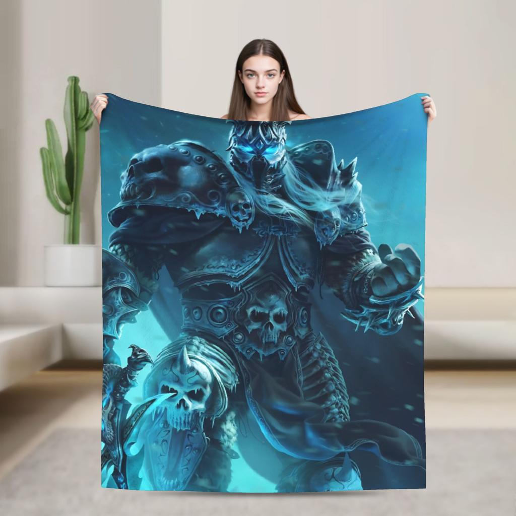 World of Warcraft Game Flannel Blankets Super Warm Throw Blanket for Outdoor Travel Office Aesthetic Bedspread Sofa Bed Cover