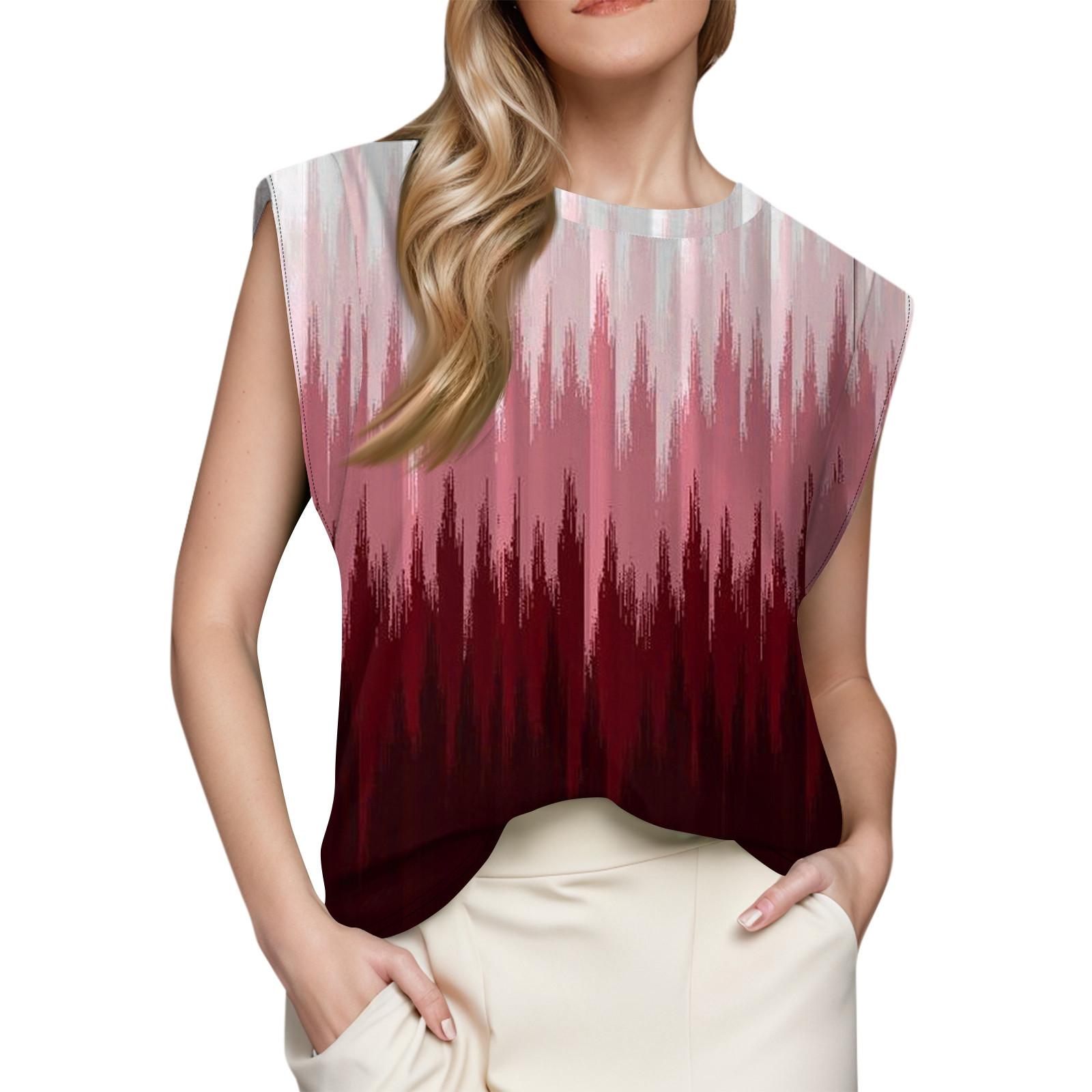 

Женский топ с короткими рукавами, летняя майка с принтом, базовая футболка, повседневная свободная одежда XL винный