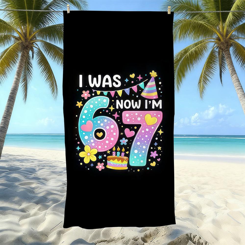 Explosives 67 Digital Bedrucktes Strandtuch Sandfest Absorbierendes Badetuch Meeresurlaub Schnelltrocknendes Handtuch