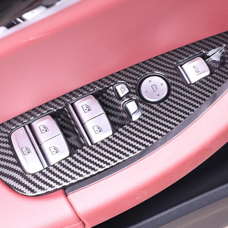 Carbon Fiber For BMW X3 G01 X4 G02 2022 Car Gear Shift Knob Central Handbrake Covers Interior Auto Accessories Stickers Trim