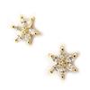 Les Trésors De Lily [K6658] - Gold Plated Earrings 'Flora' White Gold - 8 Mm