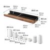 Yamazaki Jitsugyo [Gypsum Board Tweezers and Wood Screws Included] Compatible with Gypsum Board Walls, Shinto Altar, Shinto Tools Set, Brown Shinto