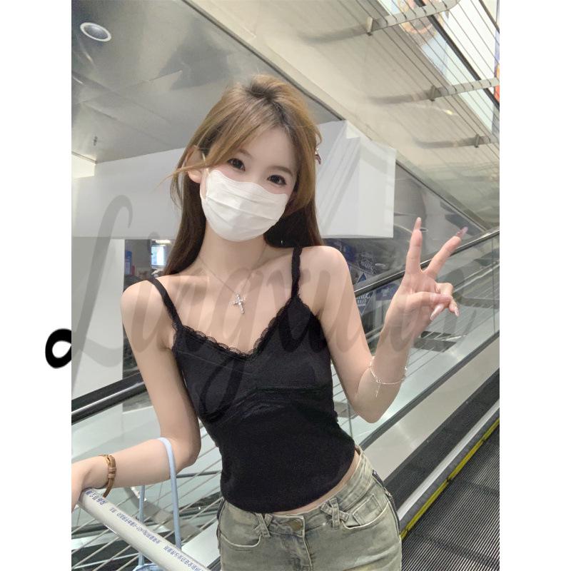 Summer Korean Style Slim Fit Lace Splice Slimming Camisole Vest Top