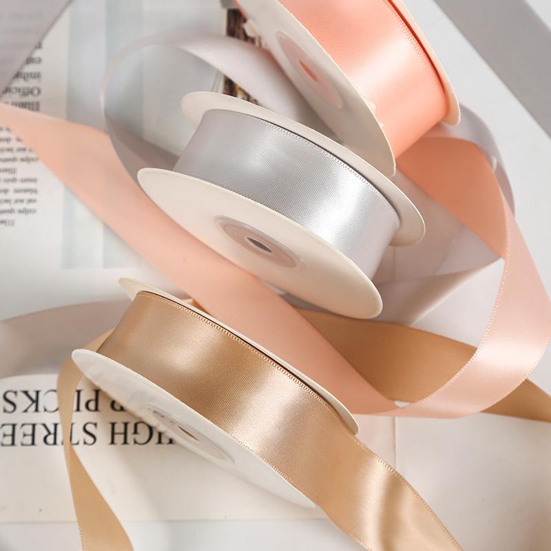 Premium 25mm Polyester Satin Ribbon Colorful Gift Ribbon 100Yards/roll for Anniversary Gift Wrapping Decoration