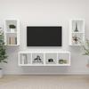 VidaXL Wall-mounted TV Cabinets, 4 Pcs, White Chipboard
