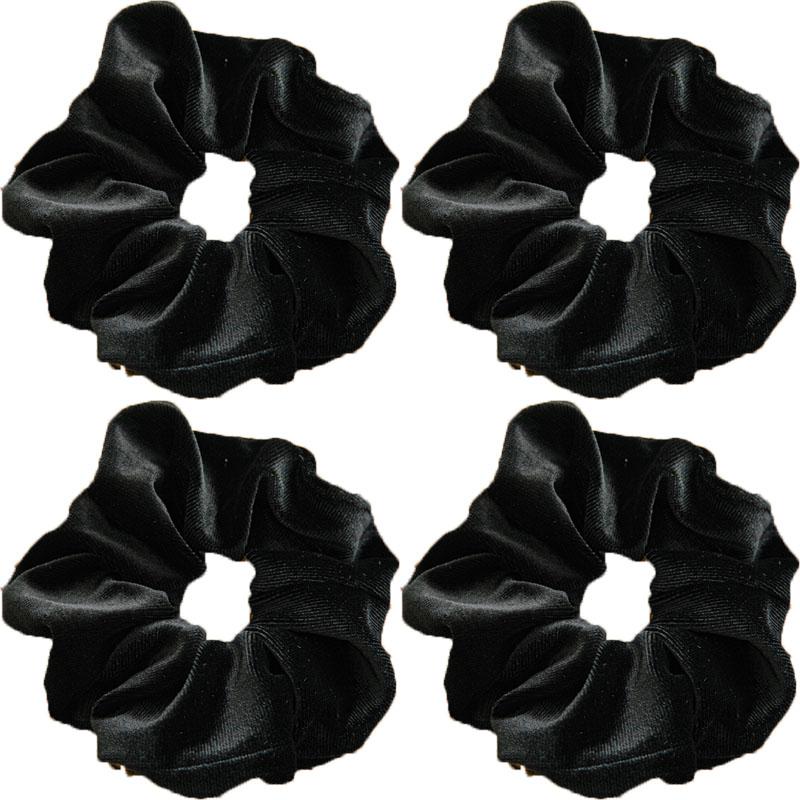Koreanischer Samt Scrunchie Gummi Elastische Haarbänder Damen Einfarbig Stirnband Pferdeschwanzhalter Bänder Seil Mädchen Haaraccessoires