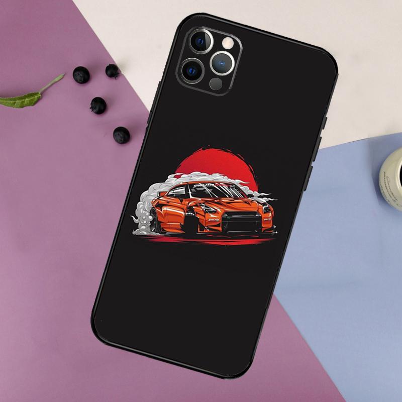 Japan JDM Auto Handyhülle Für iPhone 17 16 15 14 11 12 13 Pro Max Plus 12 13 mini 16e 17 Air Bumper Abdeckung