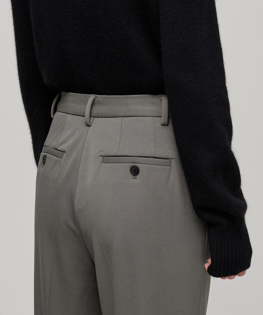 MUSINSA STANDARD WOMAN Women'S Heavyweight Brushed Straight Hidden Elastic Waist Slacks [Warm Gray]