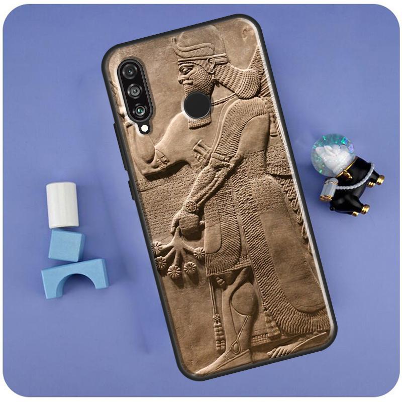 Egypt Cuneiform Akkadian Pharaoh Case For Huawei Nova 11i 8i 3i 9 10 SE 11 Pro 5T Y60 Y61 Y70 Y90 Y91 P20 P30 P40 Lite Cover