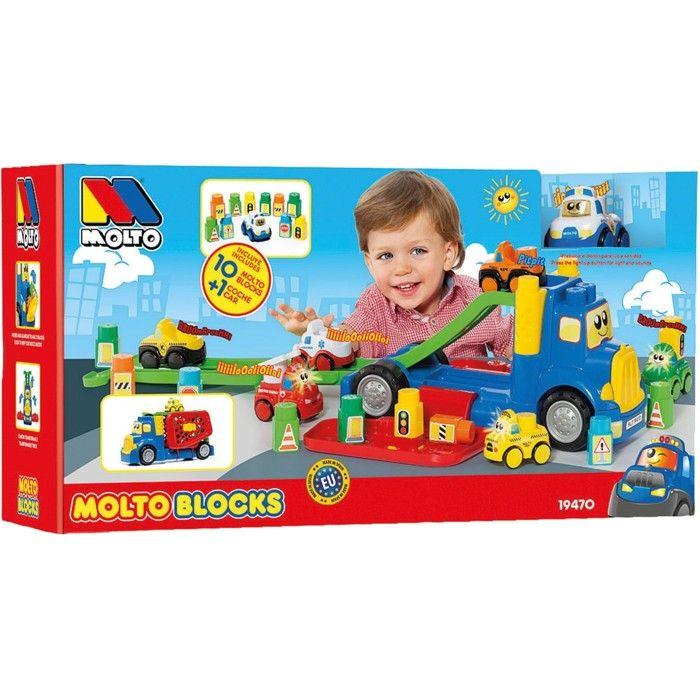 Molto - Lastebil med klosser og biler Molto