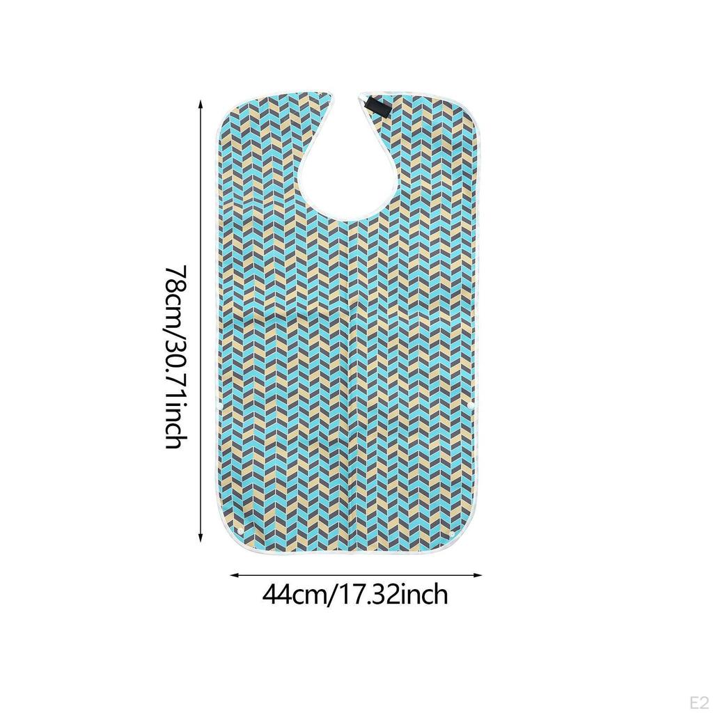 Adult Bib Eating Cloth Adjustable Neck Large Portable Machine Washable Reusable Clothing Protector