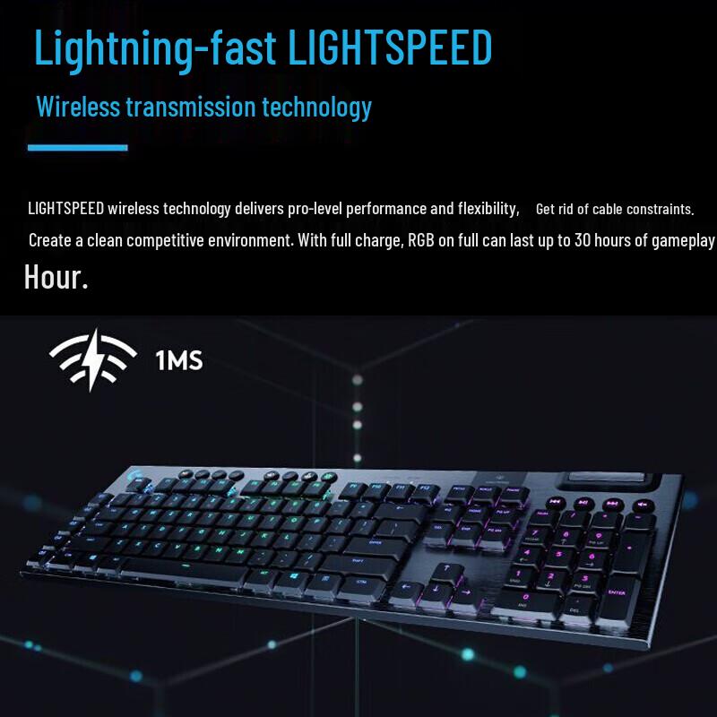 Logitech G913 LIGHTSPEED RGB Wireless Low-Profile Mechanical Gaming Keyboard