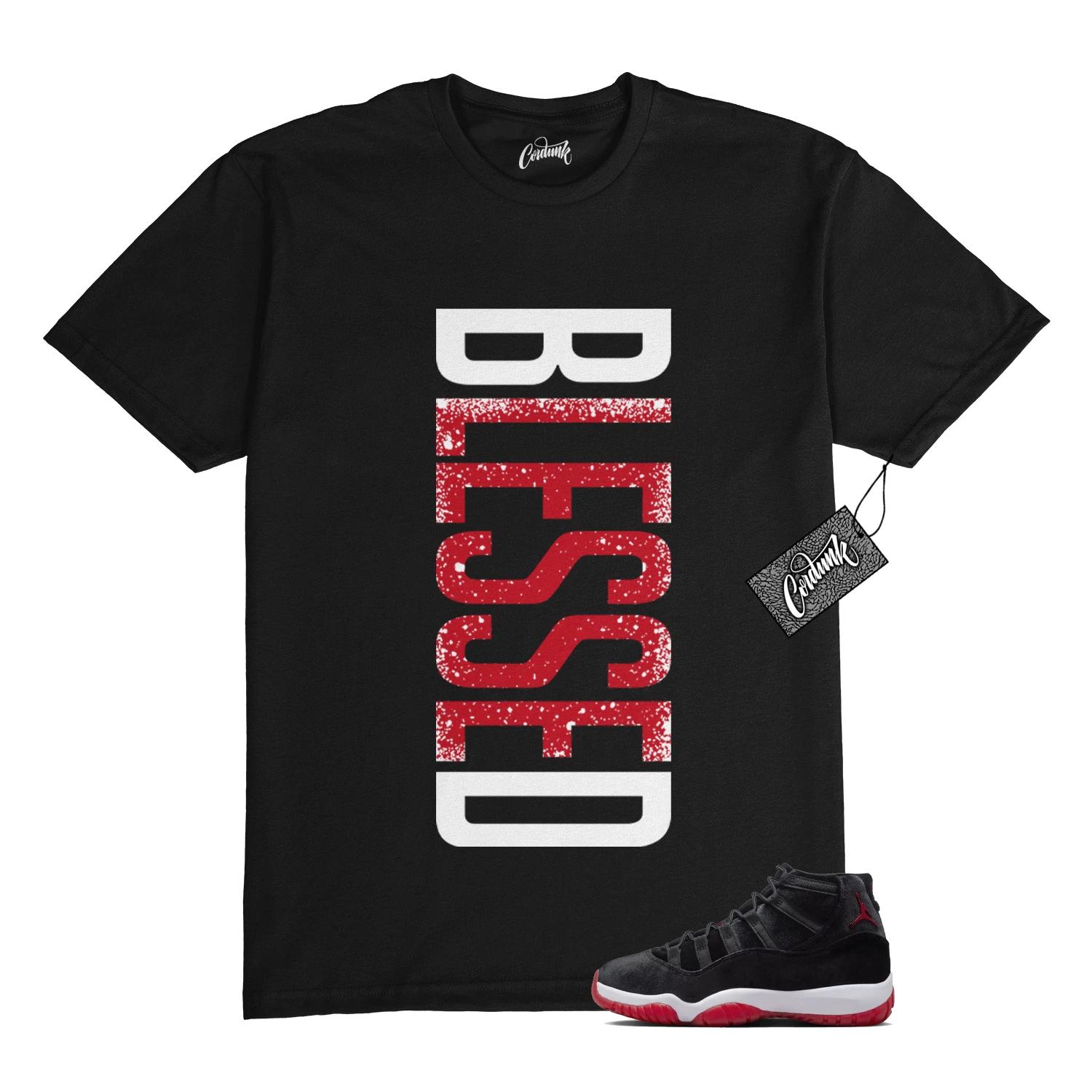 

11 Bred Velvet Gym Red 2024 Black White T Shirt to Match VERTBLS L